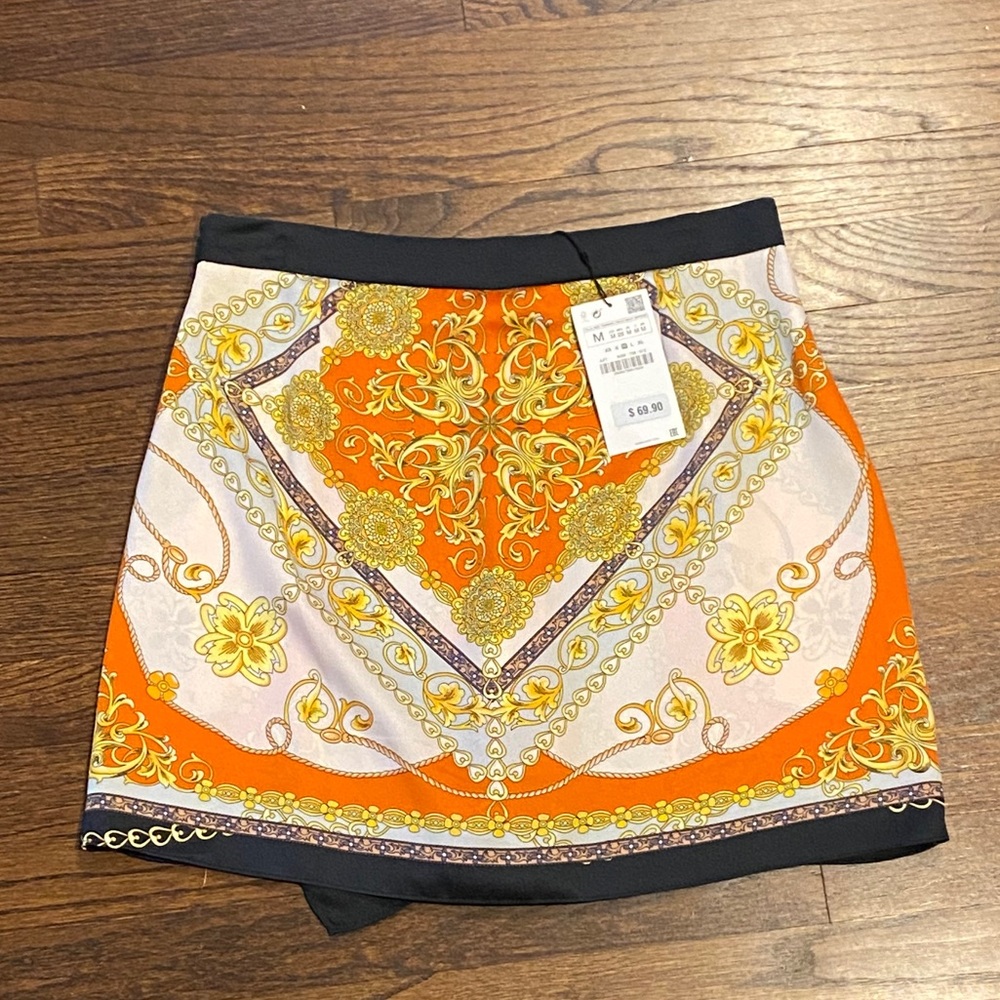 Zara silk scarf skirt/shirts - Medium